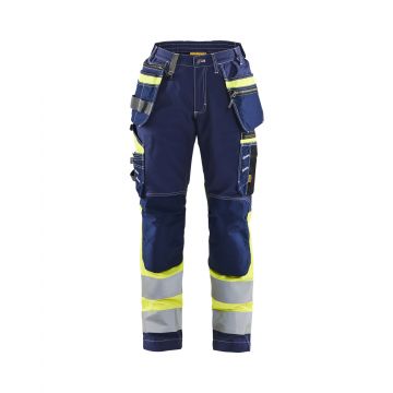 7196 Dames High Vis werkbroek met Stretch