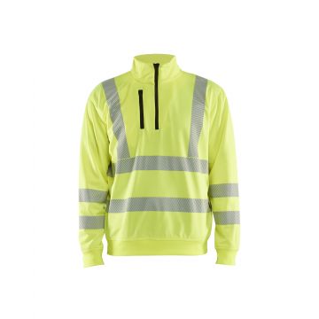 3564 High Vis Sweatshirt halve rits