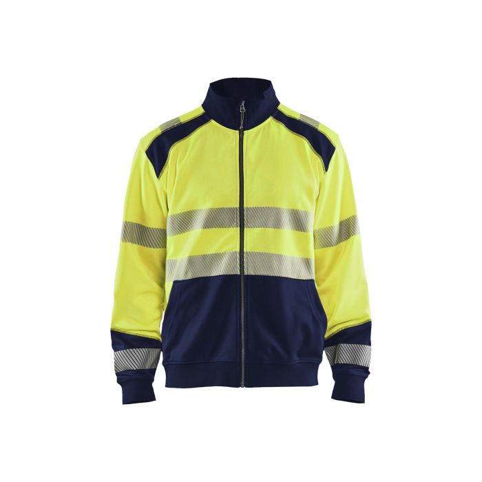 3558 Sweatshirt hele rits High Vis